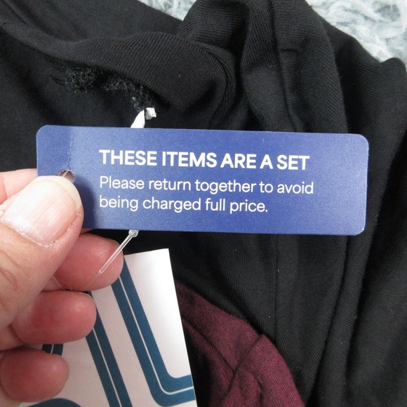 Market & Spruce Shirt Womens Medium Burgundy Black 2 Pack NWT - Picture 12 of 15